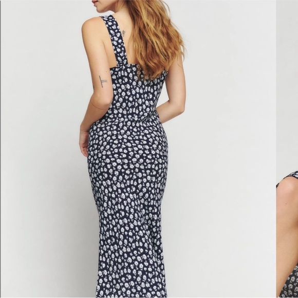 Reformation Blue Beauden Dress Size XS - Picture 3 of 7